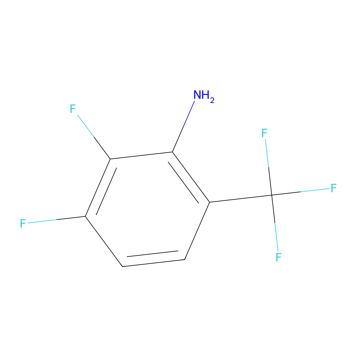 2,3-Difluoro-6-(trifluoromethyl)aniline molecular structure, CAS 124185-34-8