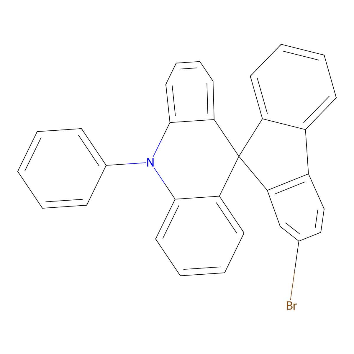 2'-bromo-10-phenyl-10H-spiro[acridine-9,9'-fluorene] molecular structure, CAS 1241891-64-4