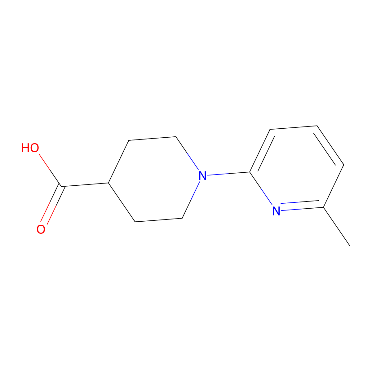 1-(6-Methylpyridin-2-yl)piperidine-4-carboxylic acid molecular structure, CAS 1241894-71-2