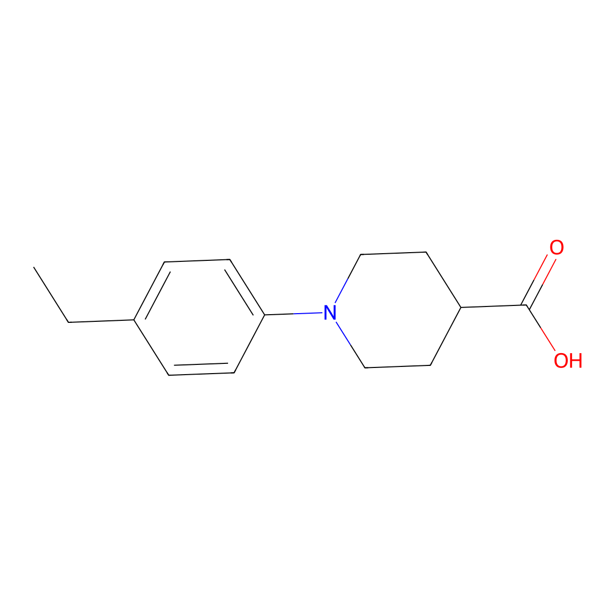 1-(4-Ethylphenyl)piperidine-4-carboxylic acid molecular structure, CAS 1241894-78-9