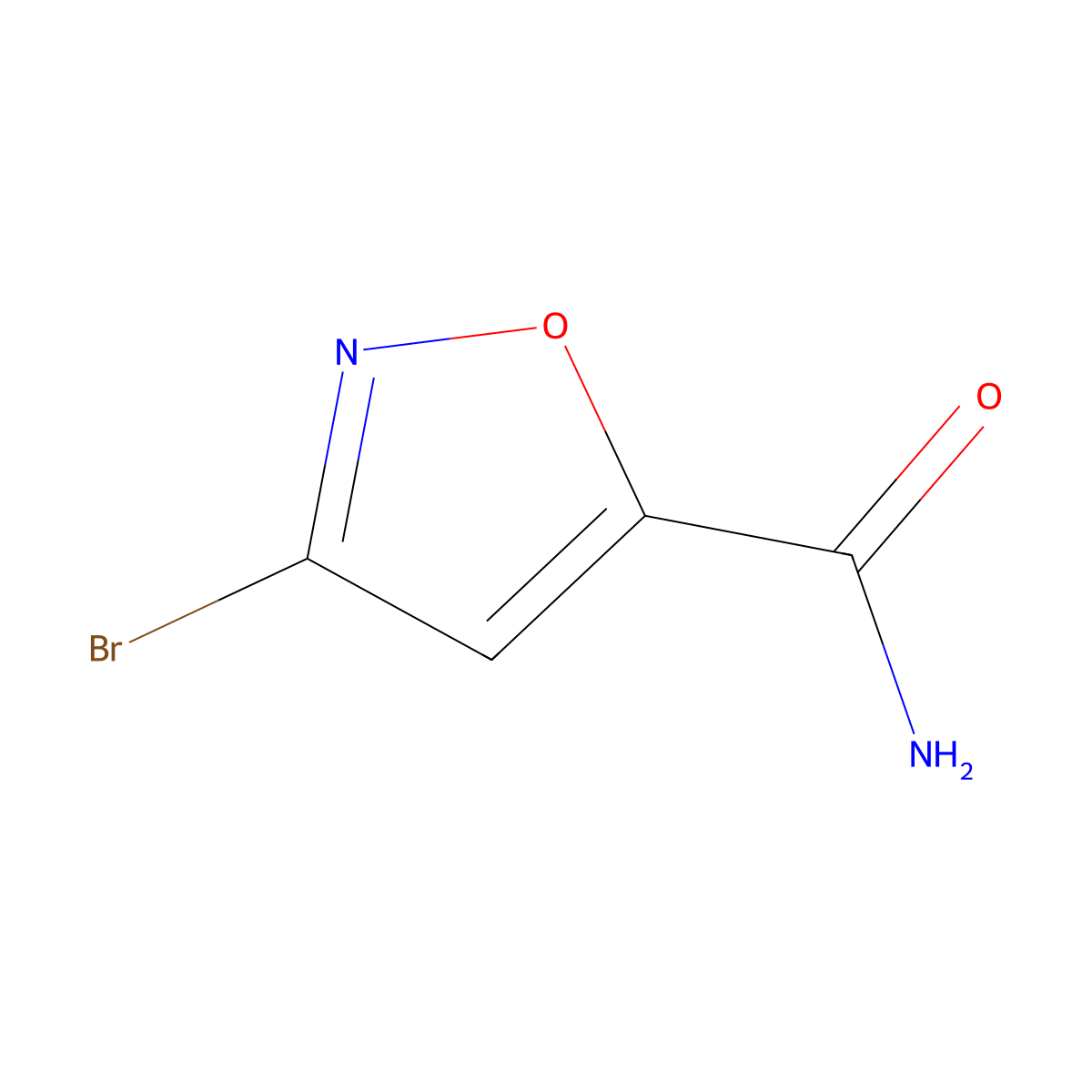 3-Bromoisoxazole-5-carboxamide molecular structure, CAS 1241897-93-7