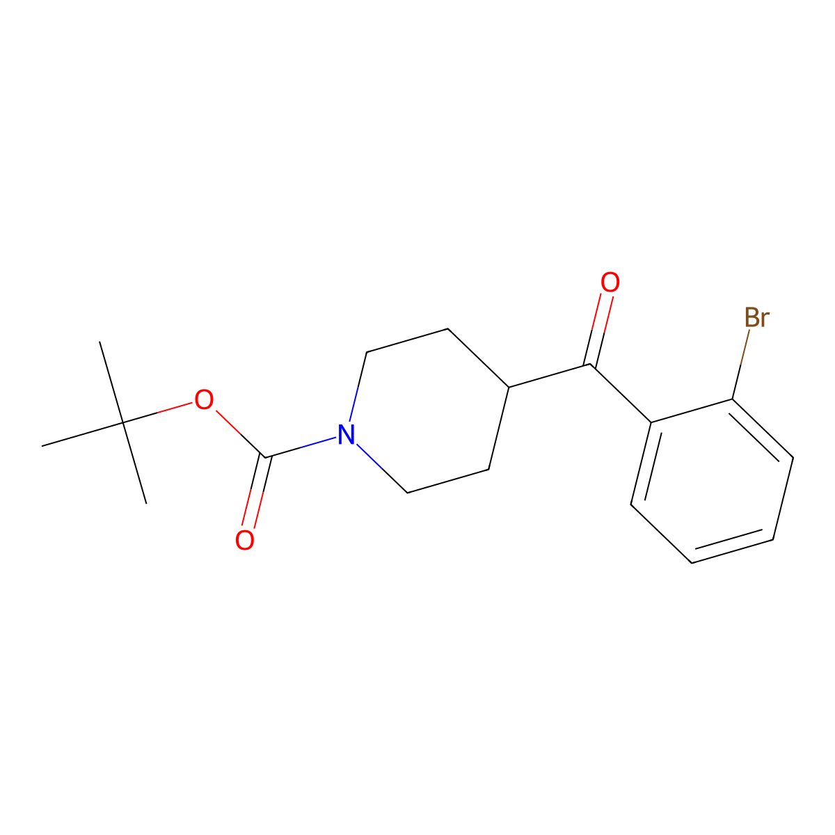 Tert-butyl 4-(2-bromobenzoyl)piperidine-1-carboxylate molecular structure, CAS 1241898-26-9