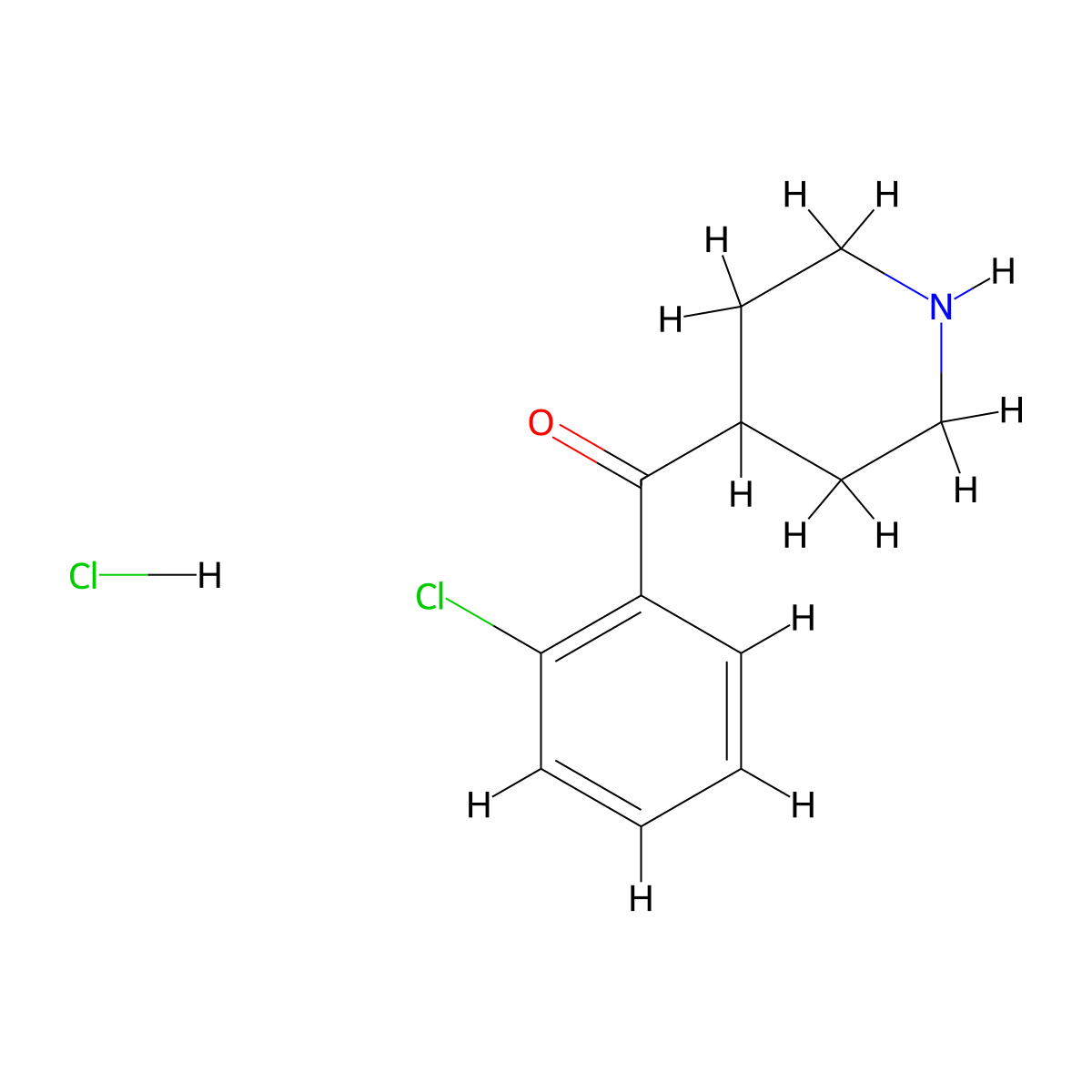 4-(2-Chlorobenzoyl)piperidine hydrochloride molecular structure, CAS 1241898-75-8