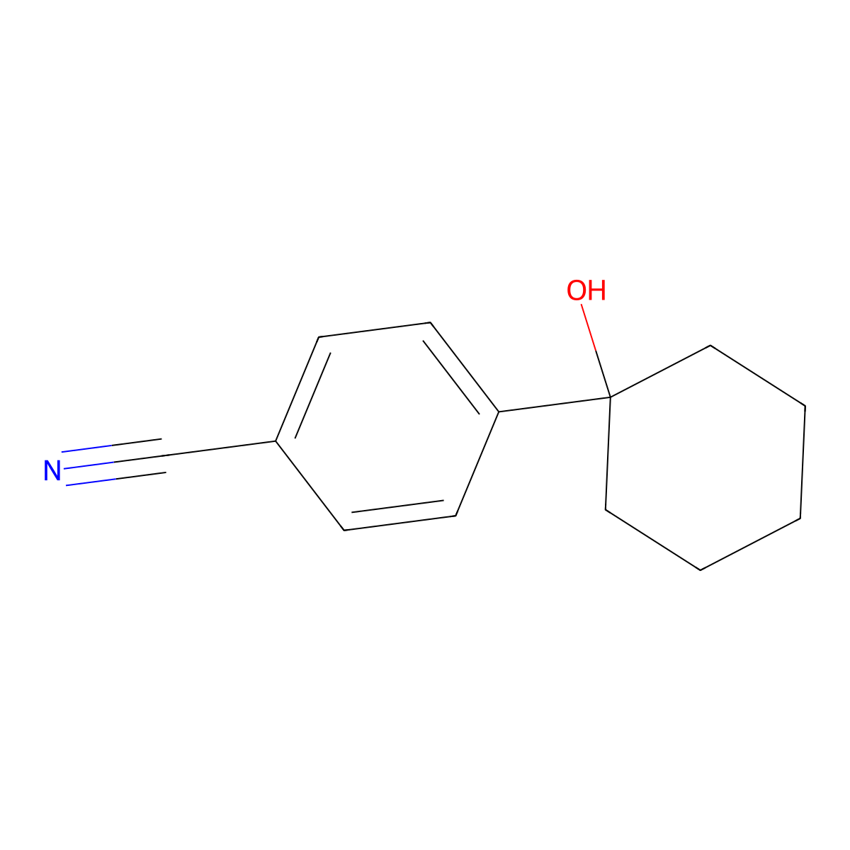 4-(1-Hydroxycyclohexyl)benzonitrile molecular structure, CAS 1241911-29-4