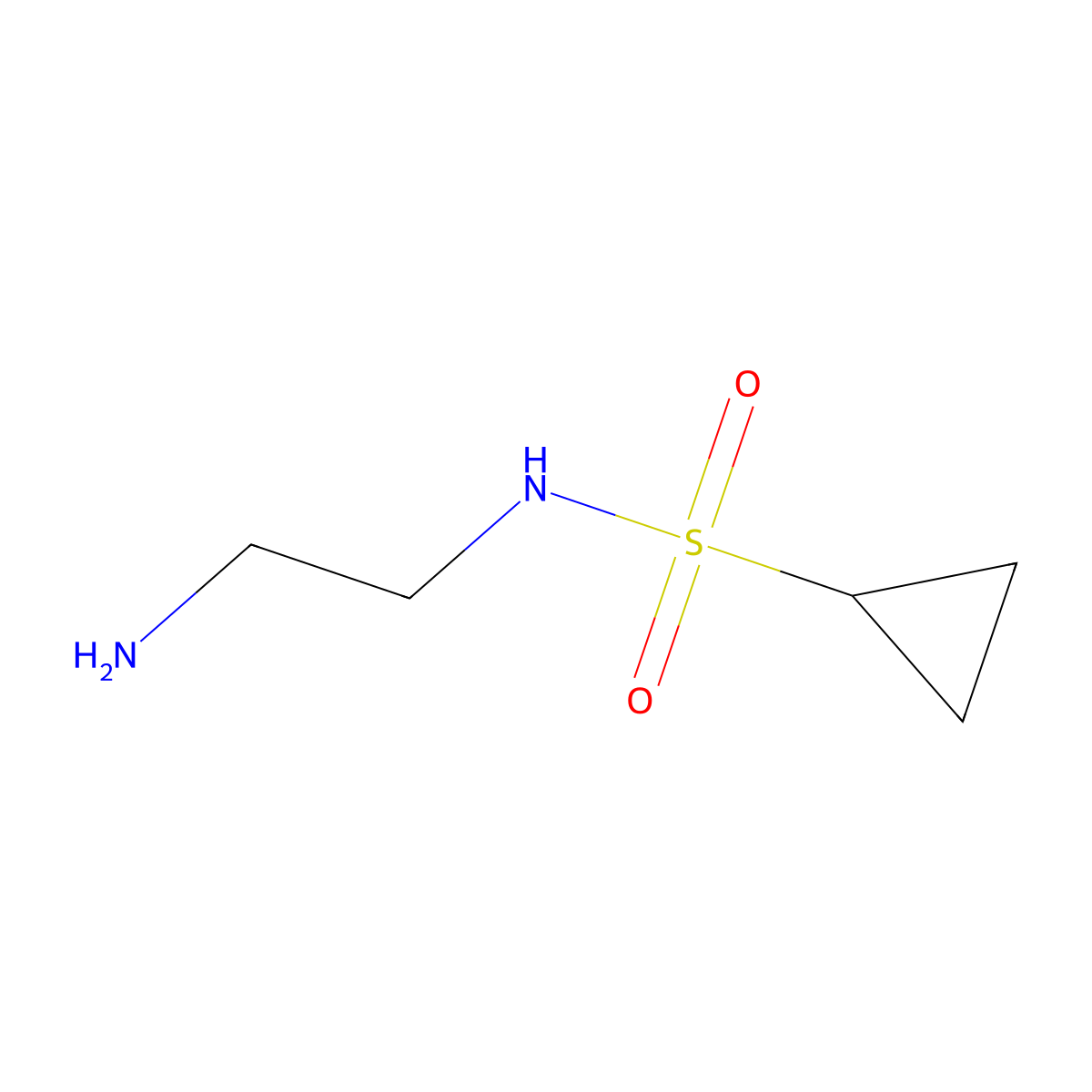 N-(2-aminoethyl)cyclopropanesulfonamide molecular structure, CAS 1241911-78-3