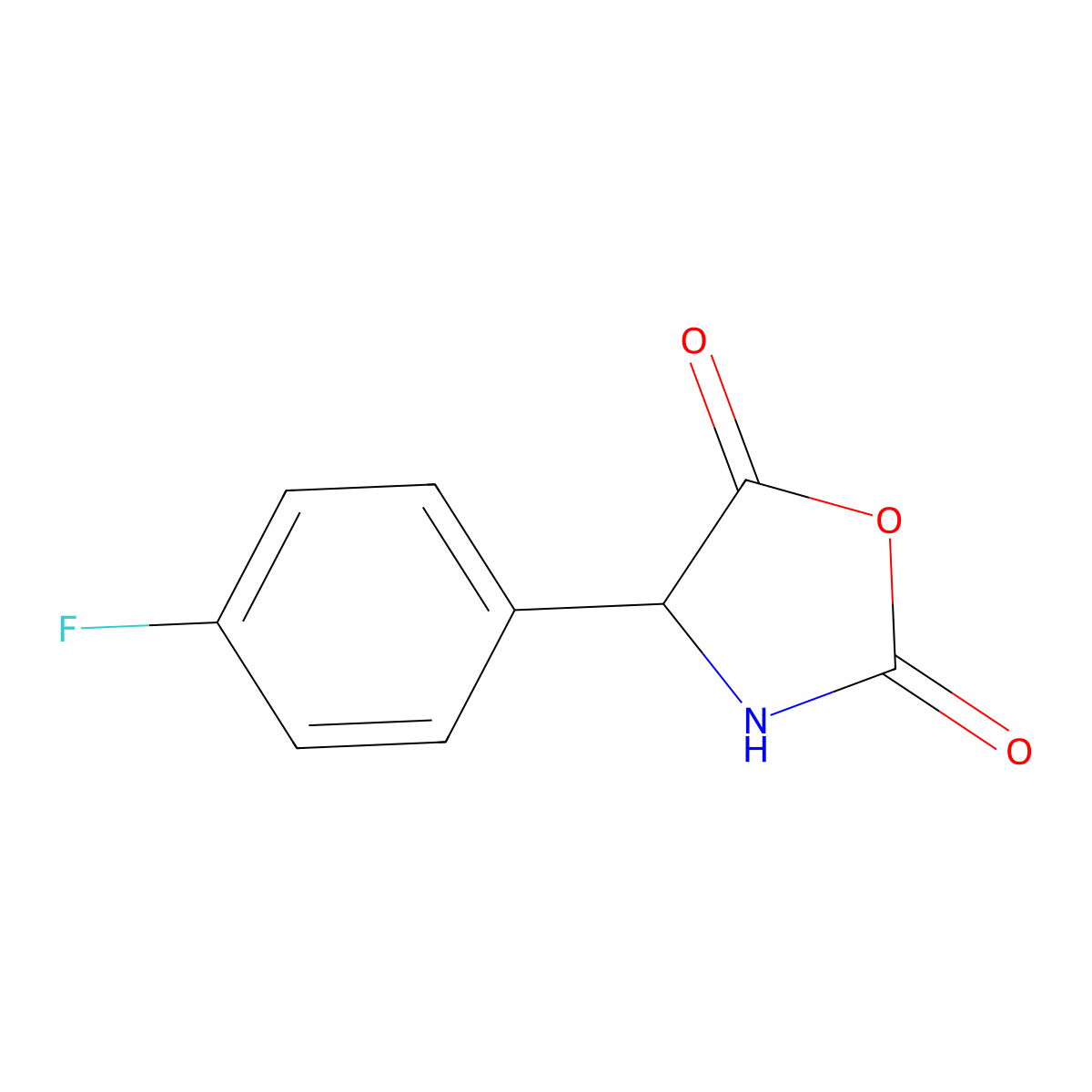 4-(4-Fluorophenyl)oxazolidine-2,5-dione molecular structure, CAS 1241914-93-1