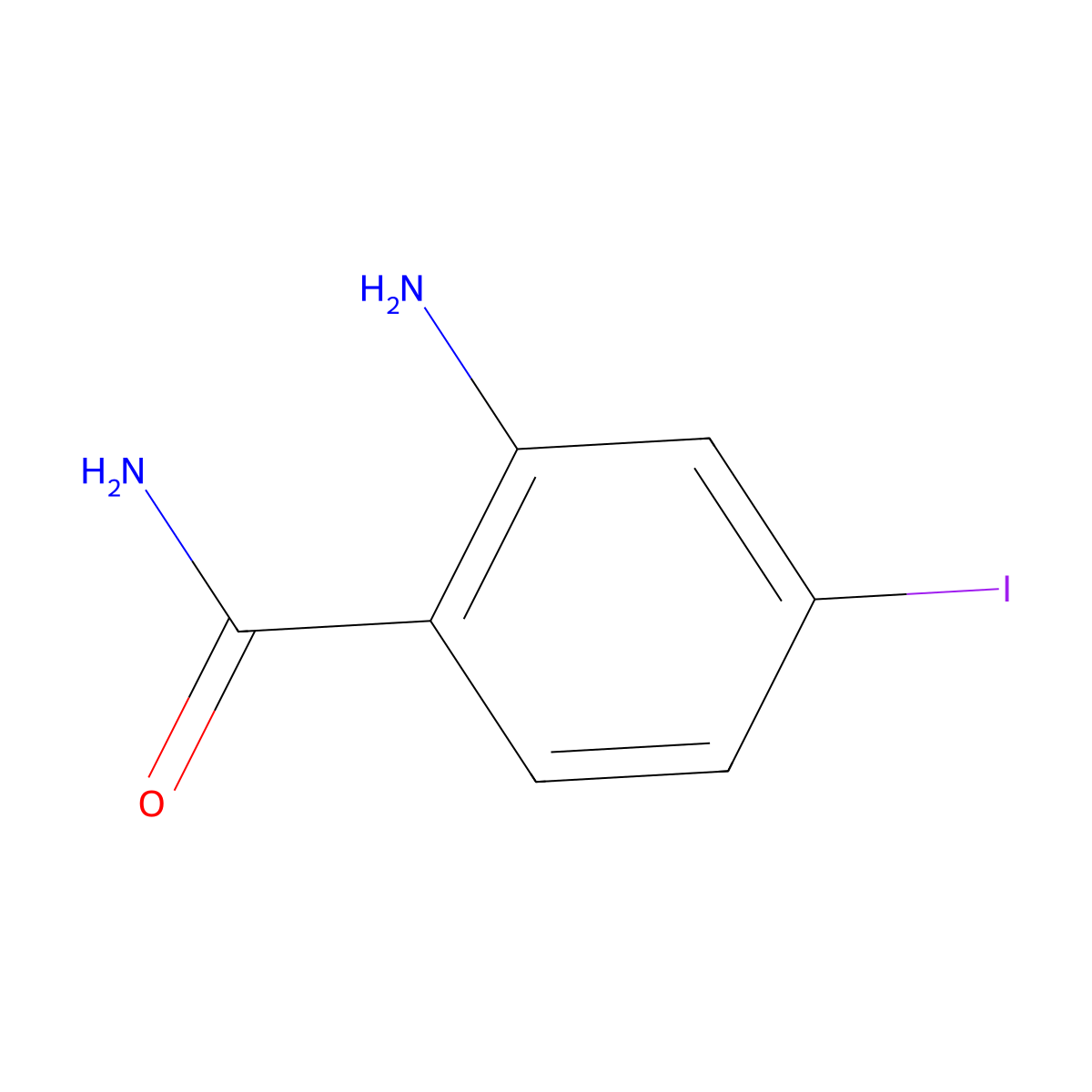 2-Amino-4-iodobenzamide molecular structure, CAS 1241915-20-7