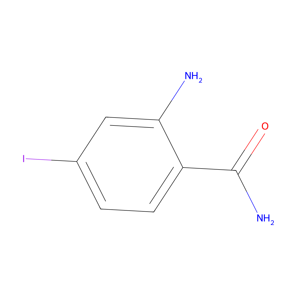 2-Amino-4-iodobenzamide molecular structure, CAS 1241915-20-7