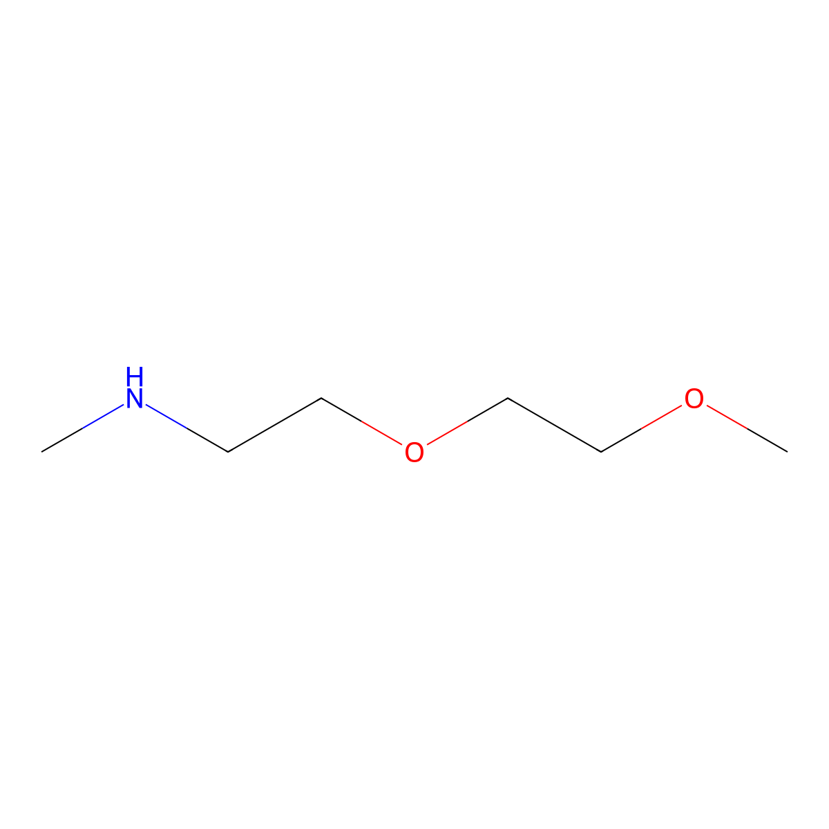 (2-(2-Methoxyethoxy)ethyl)(methyl)amine molecular structure, CAS 124192-94-5