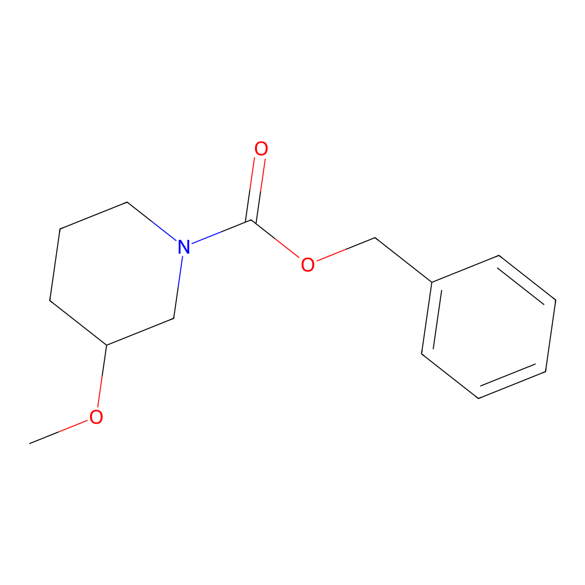 Benzyl 3-methoxypiperidine-1-carboxylate molecular structure, CAS 1241922-22-4