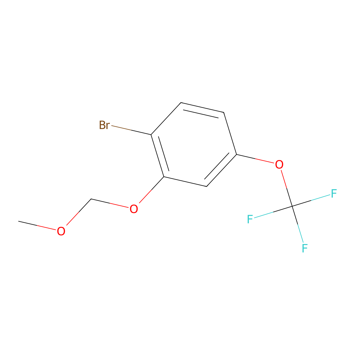 1-Bromo-2-(methoxymethoxy)-4-(trifluoromethoxy)benzene molecular structure, CAS 1241953-01-4
