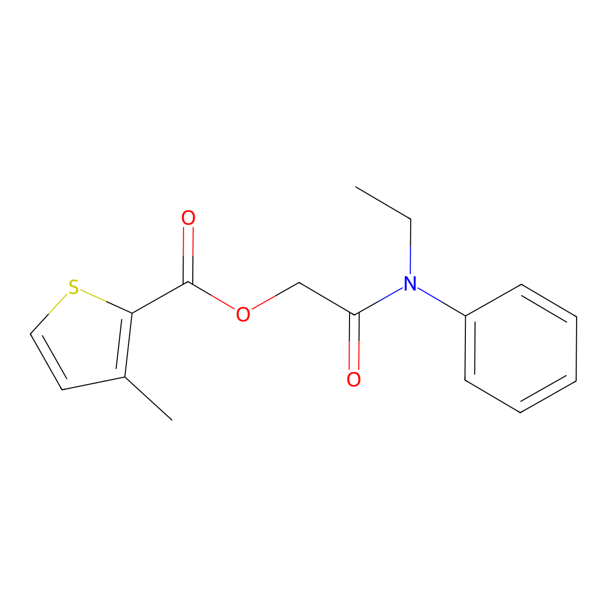 2-(Ethyl(phenyl)amino)-2-oxoethyl 3-methylthiophene-2-carboxylate molecular structure, CAS 1241967-21-4
