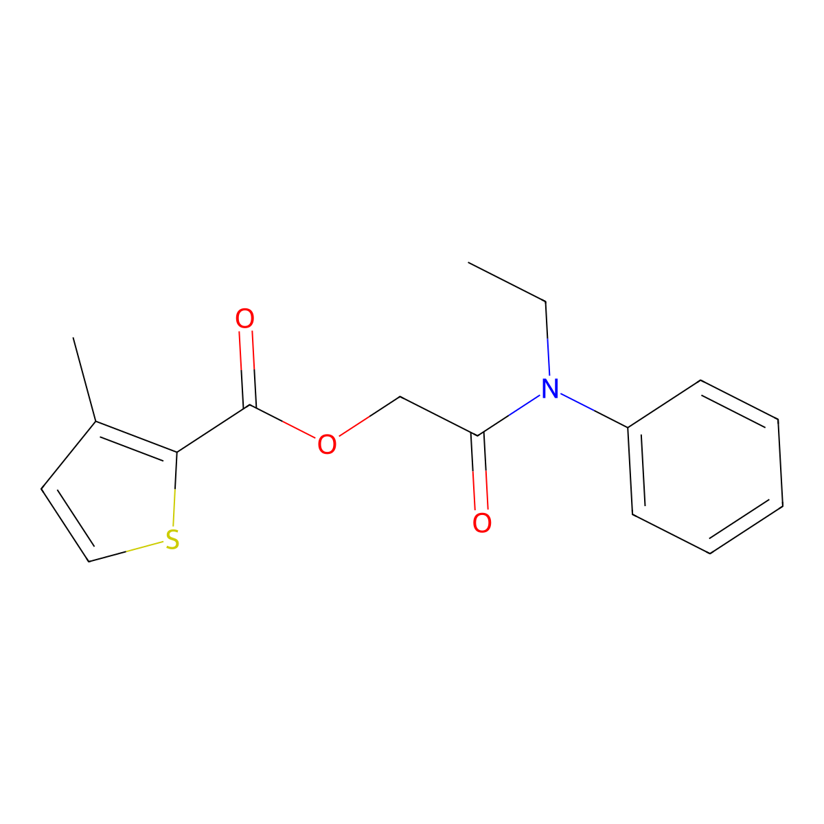 2-(Ethyl(phenyl)amino)-2-oxoethyl 3-methylthiophene-2-carboxylate molecular structure, CAS 1241967-21-4