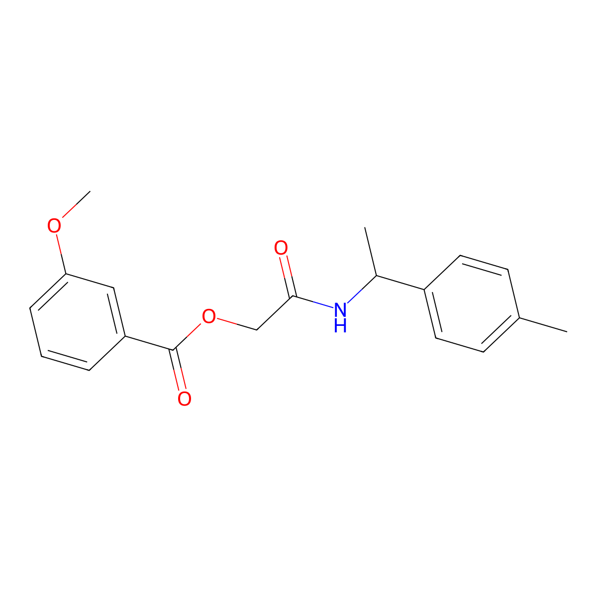 2-{[1-(4-Methylphenyl)ethyl]amino}-2-oxoethyl 3-methoxybenzoate molecular structure, CAS 1241968-95-5