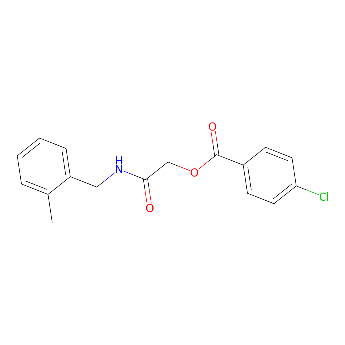 2-((2-Methylbenzyl)amino)-2-oxoethyl 4-chlorobenzoate molecular structure, CAS 1241970-56-8
