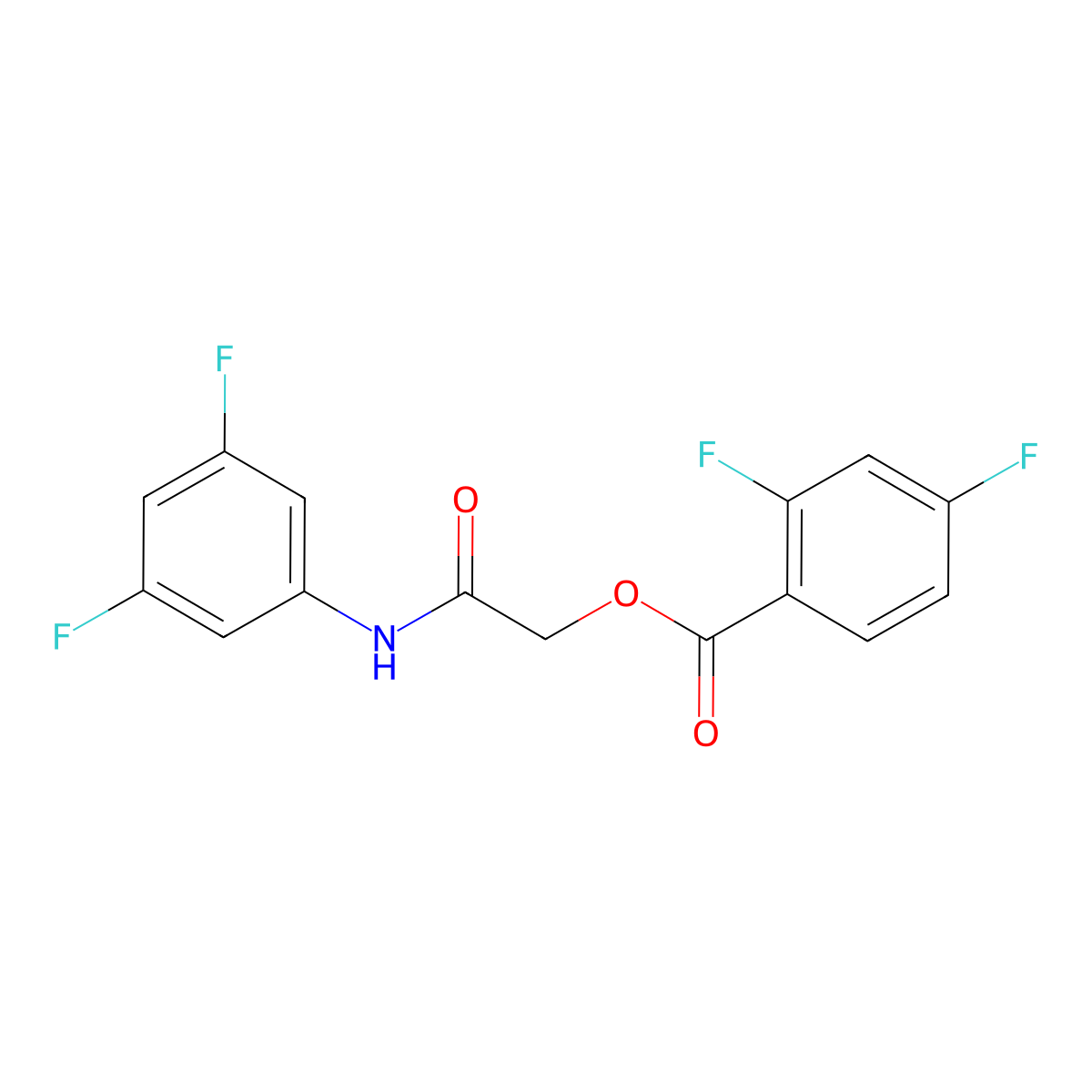 2-((3,5-Difluorophenyl)amino)-2-oxoethyl 2,4-difluorobenzoate molecular structure, CAS 1241979-71-4