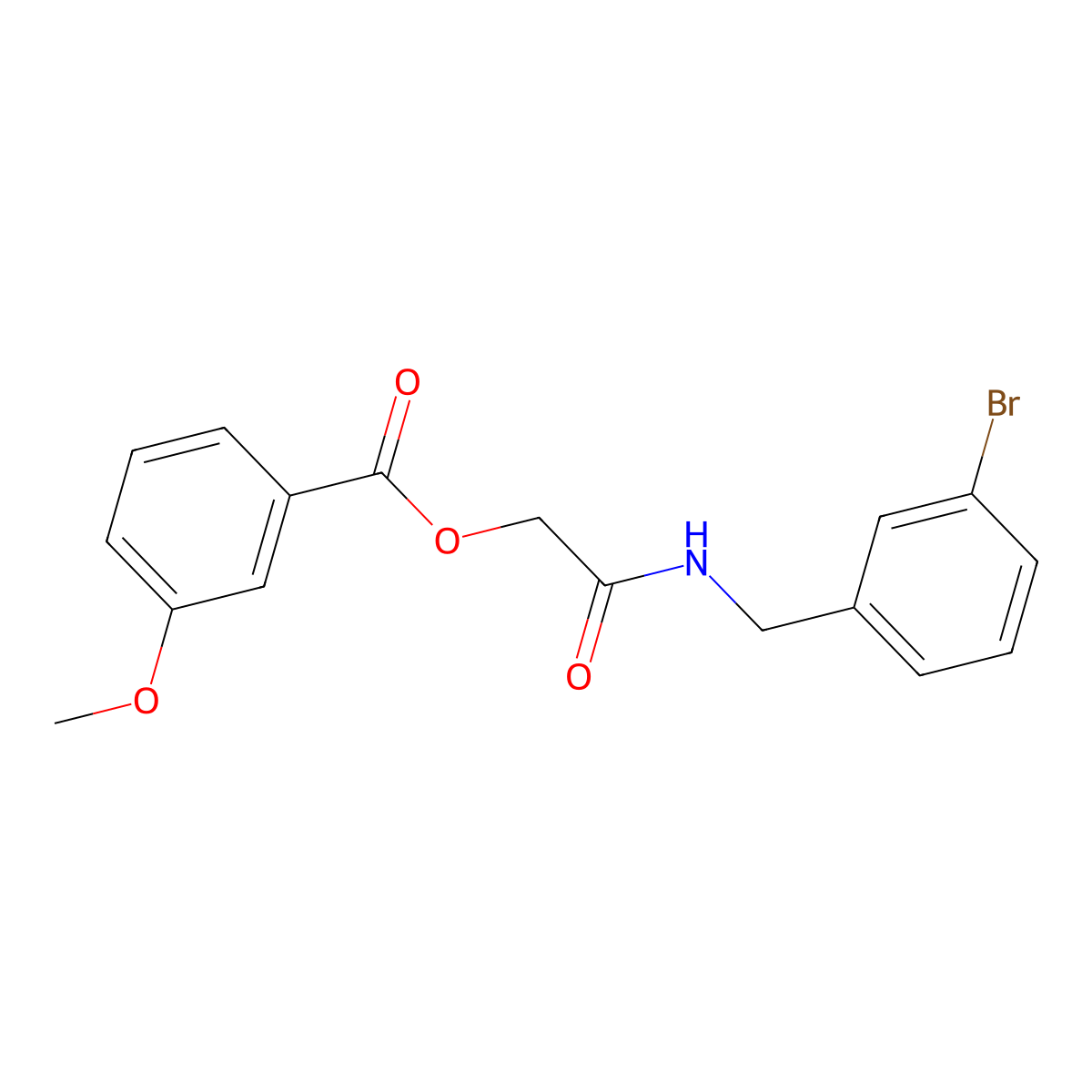 2-((3-Bromobenzyl)amino)-2-oxoethyl 3-methoxybenzoate molecular structure, CAS 1241981-41-8