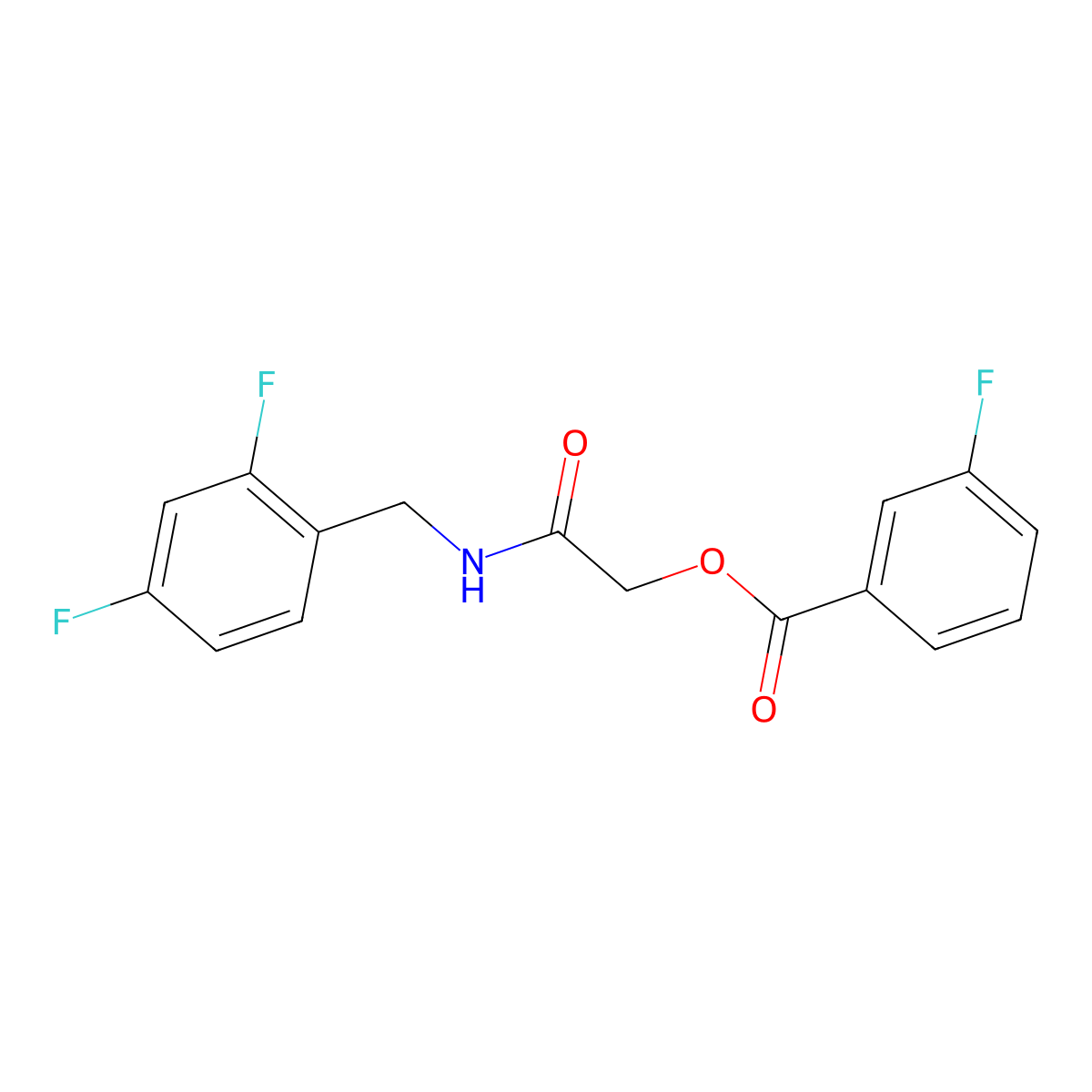 2-((2,4-Difluorobenzyl)amino)-2-oxoethyl 3-fluorobenzoate molecular structure, CAS 1241984-28-0
