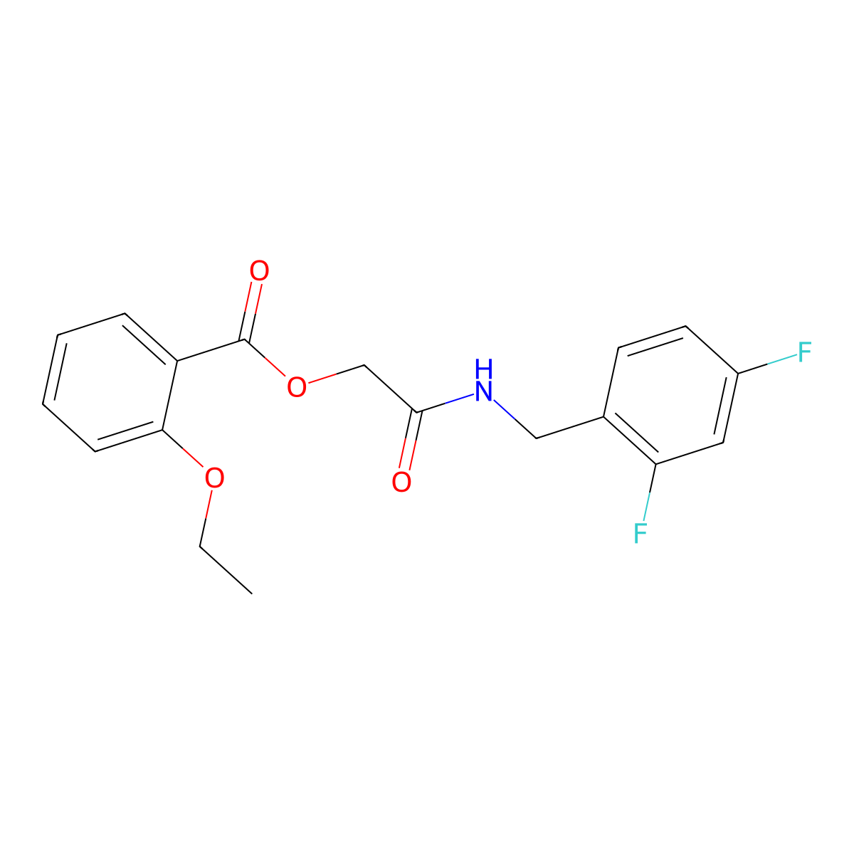 2-((2,4-Difluorobenzyl)amino)-2-oxoethyl 2-ethoxybenzoate molecular structure, CAS 1241997-60-3
