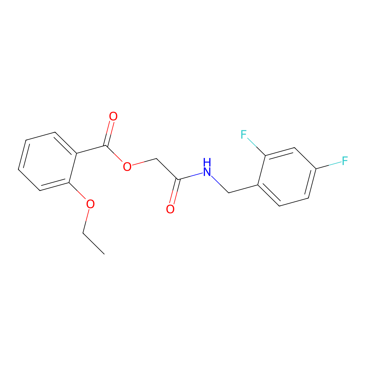 2-((2,4-Difluorobenzyl)amino)-2-oxoethyl 2-ethoxybenzoate molecular structure, CAS 1241997-60-3