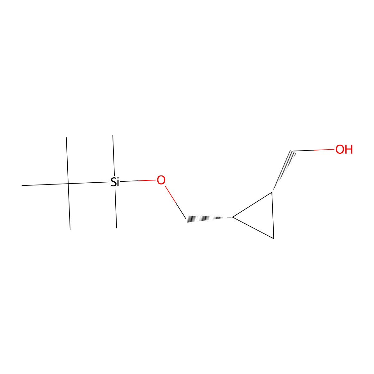 (cis-2-(((tert-Butyldimethylsilyl)oxy)methyl)cyclopropyl)methanol molecular structure, CAS 124200-37-9