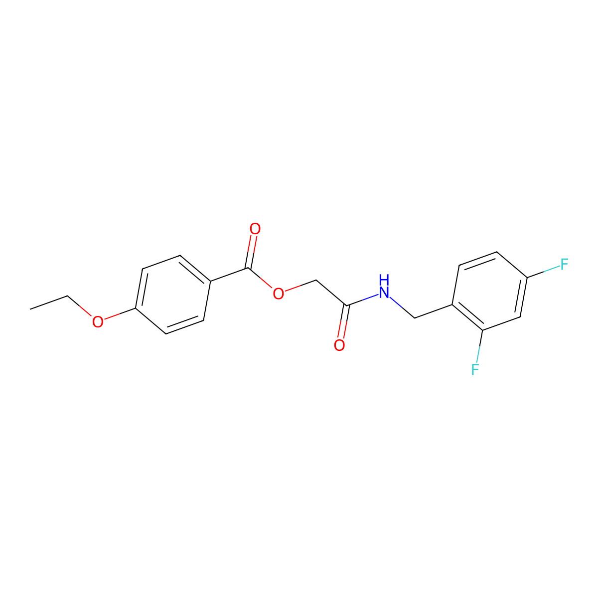 2-((2,4-Difluorobenzyl)amino)-2-oxoethyl 4-ethoxybenzoate molecular structure, CAS 1242001-48-4