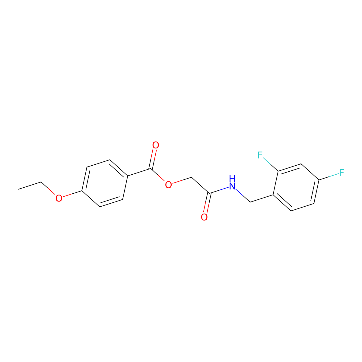 2-((2,4-Difluorobenzyl)amino)-2-oxoethyl 4-ethoxybenzoate molecular structure, CAS 1242001-48-4
