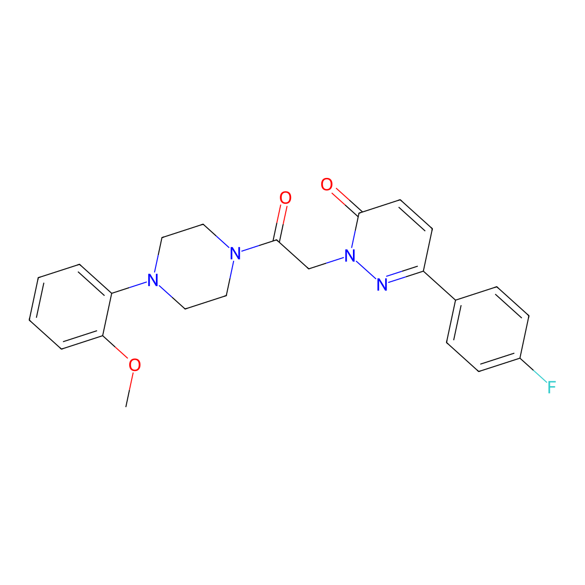 6-(4-fluorophenyl)-2-{2-[4-(2-methoxyphenyl)piperazino]-2-oxoethyl}-3(2H)-pyridazinone molecular structure, CAS 1242004-18-7