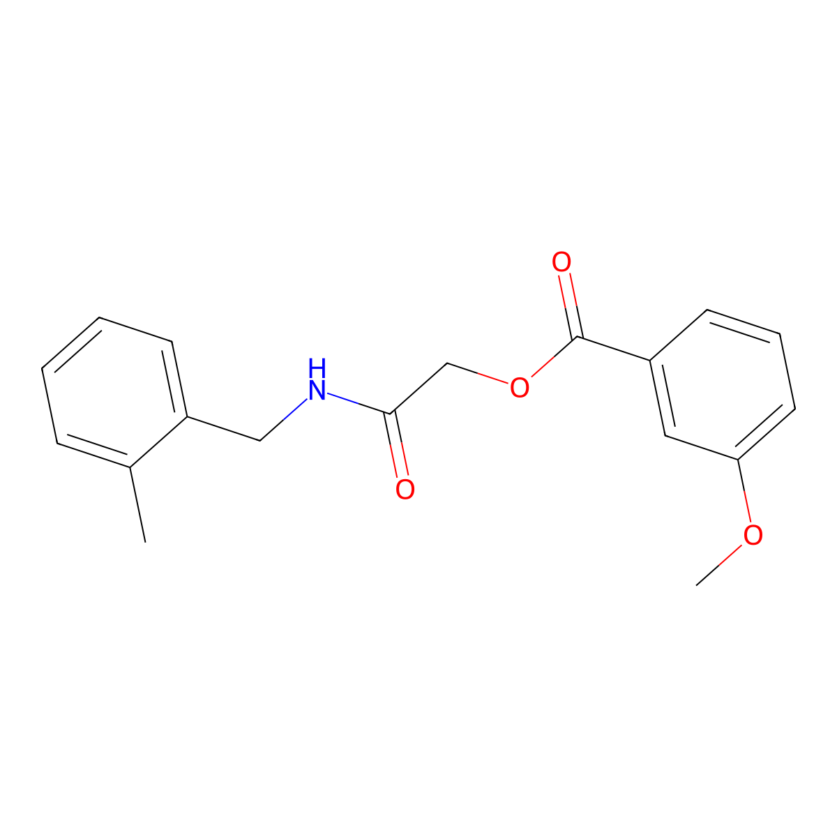 2-((2-Methylbenzyl)amino)-2-oxoethyl 3-methoxybenzoate molecular structure, CAS 1242006-30-9