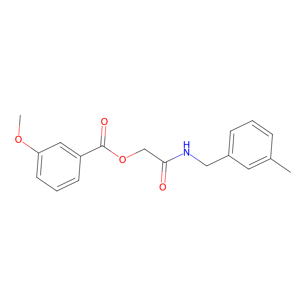 2-((3-Methylbenzyl)amino)-2-oxoethyl 3-methoxybenzoate molecular structure, CAS 1242011-13-7