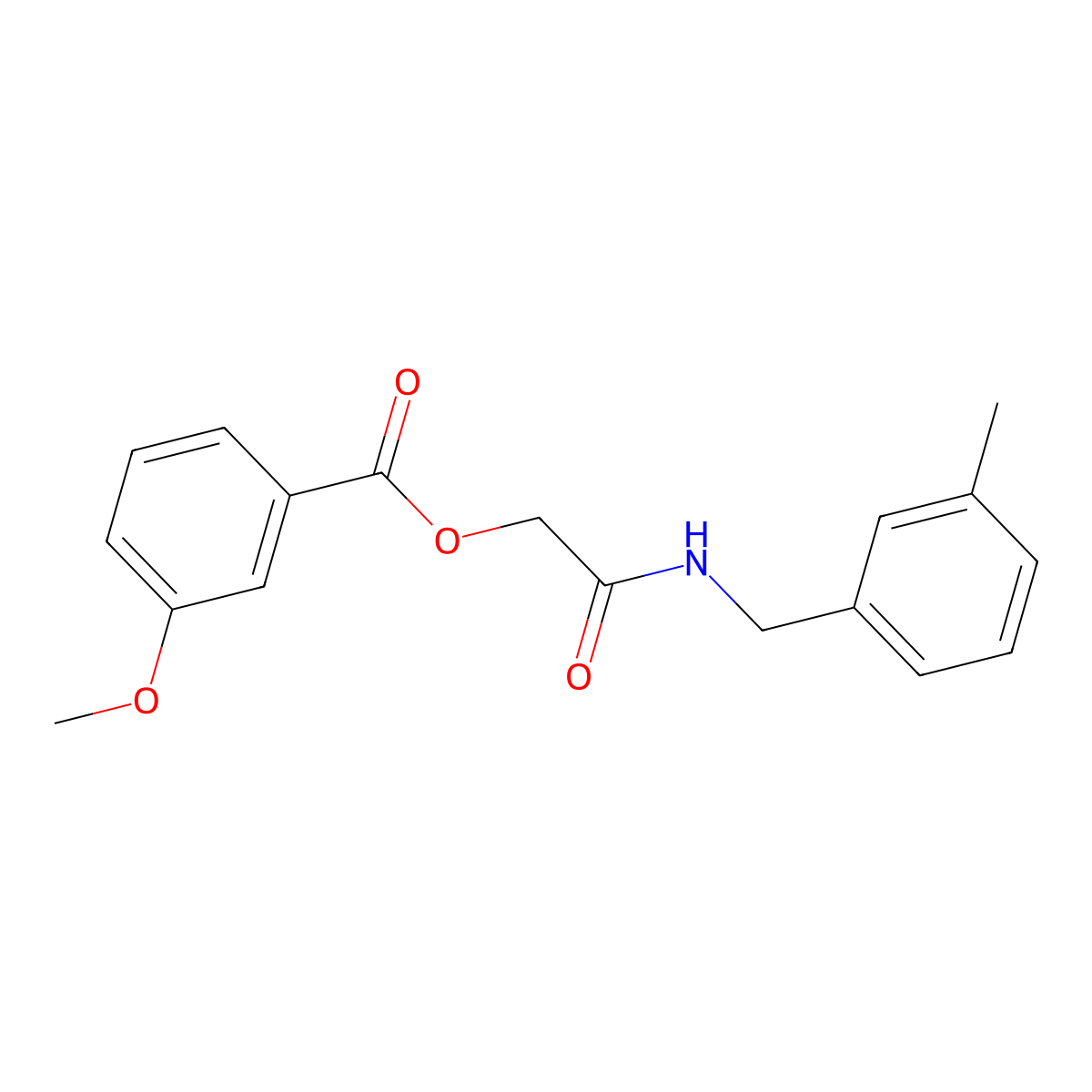 2-((3-Methylbenzyl)amino)-2-oxoethyl 3-methoxybenzoate molecular structure, CAS 1242011-13-7