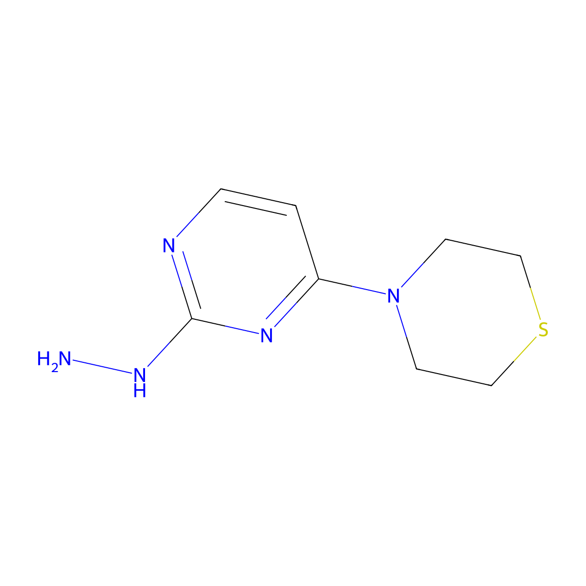 4-(2-Hydrazinylpyrimidin-4-yl)thiomorpholine molecular structure, CAS 1242011-54-6