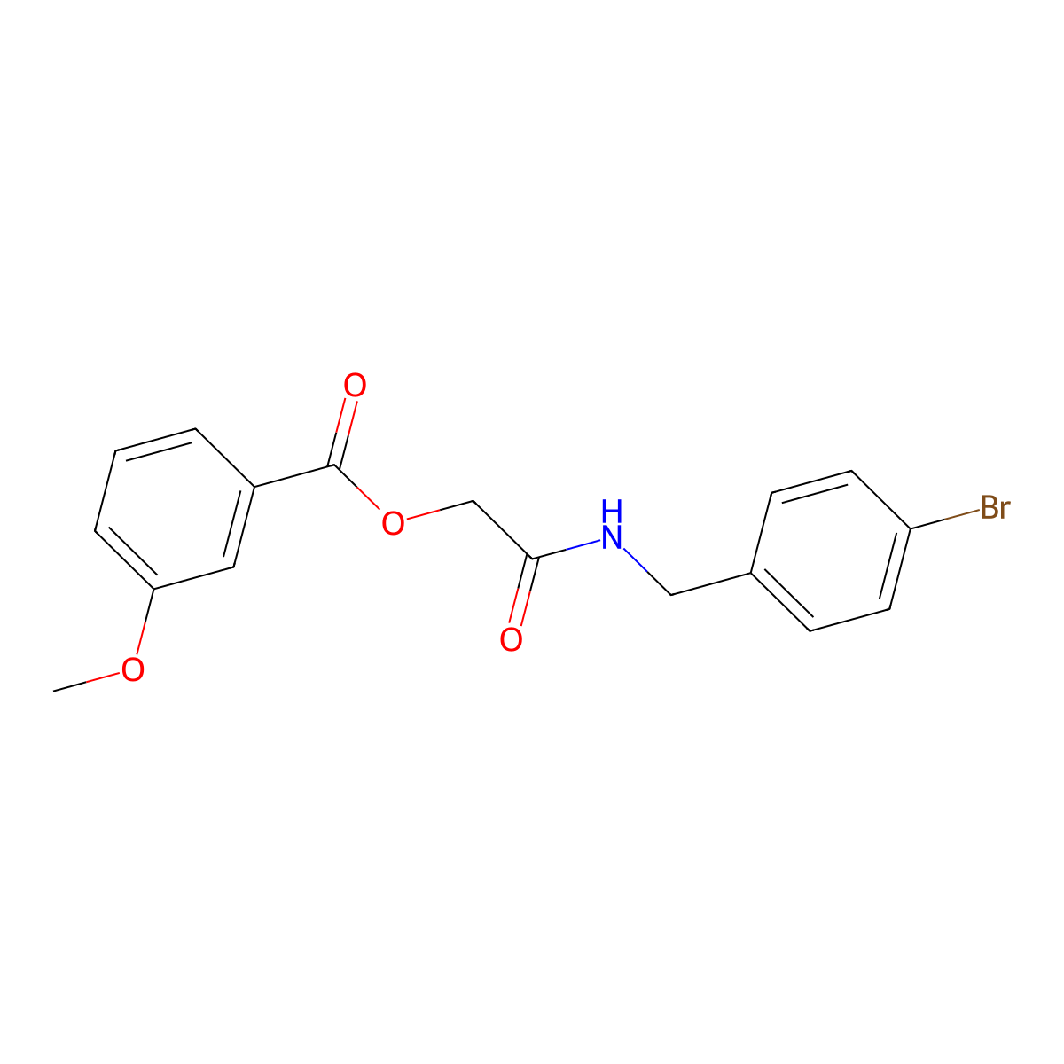2-((4-Bromobenzyl)amino)-2-oxoethyl 3-methoxybenzoate molecular structure, CAS 1242012-56-1