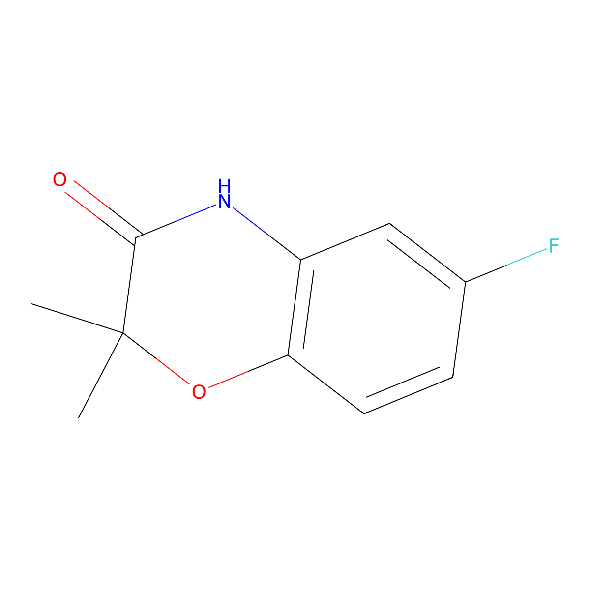 6-Fluoro-2,2-dimethyl-2H-benzo[b][1,4]oxazin-3(4H)-one molecular structure, CAS 1242014-94-3