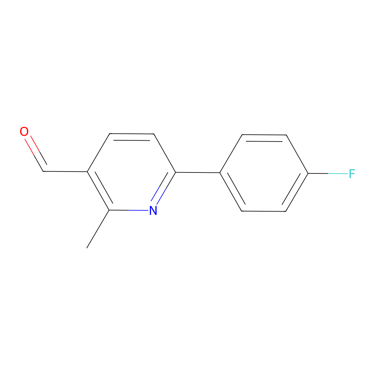6-(4-Fluorophenyl)-2-methylnicotinaldehyde molecular structure, CAS 1242015-06-0