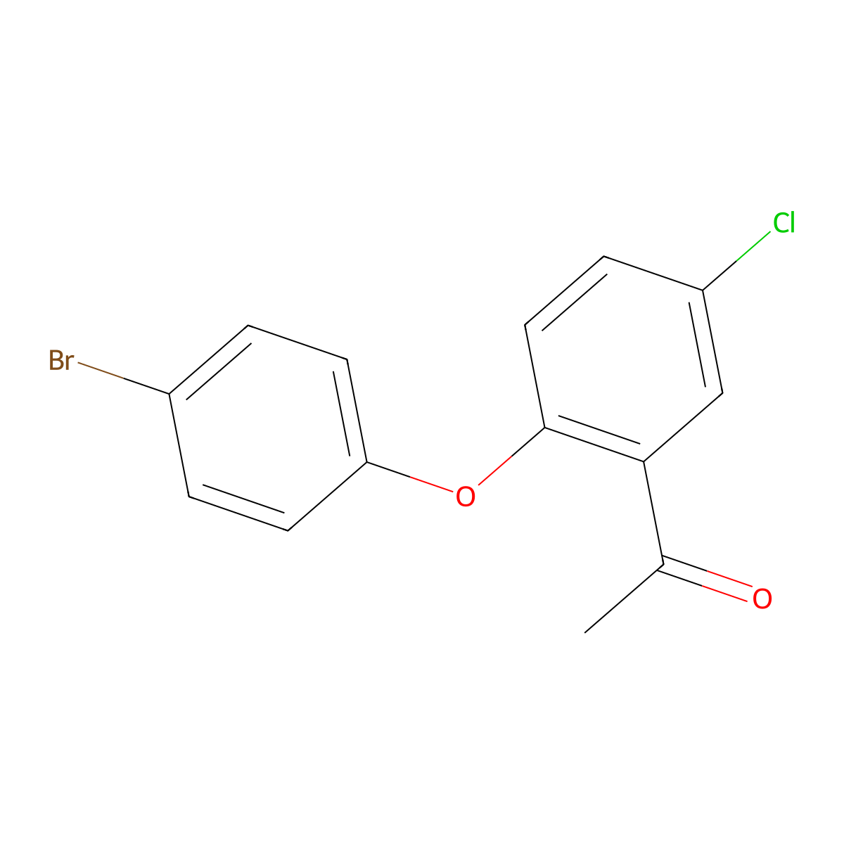 1-(2-(4-Bromophenoxy)-5-chlorophenyl)ethanone molecular structure, CAS 1242015-07-1