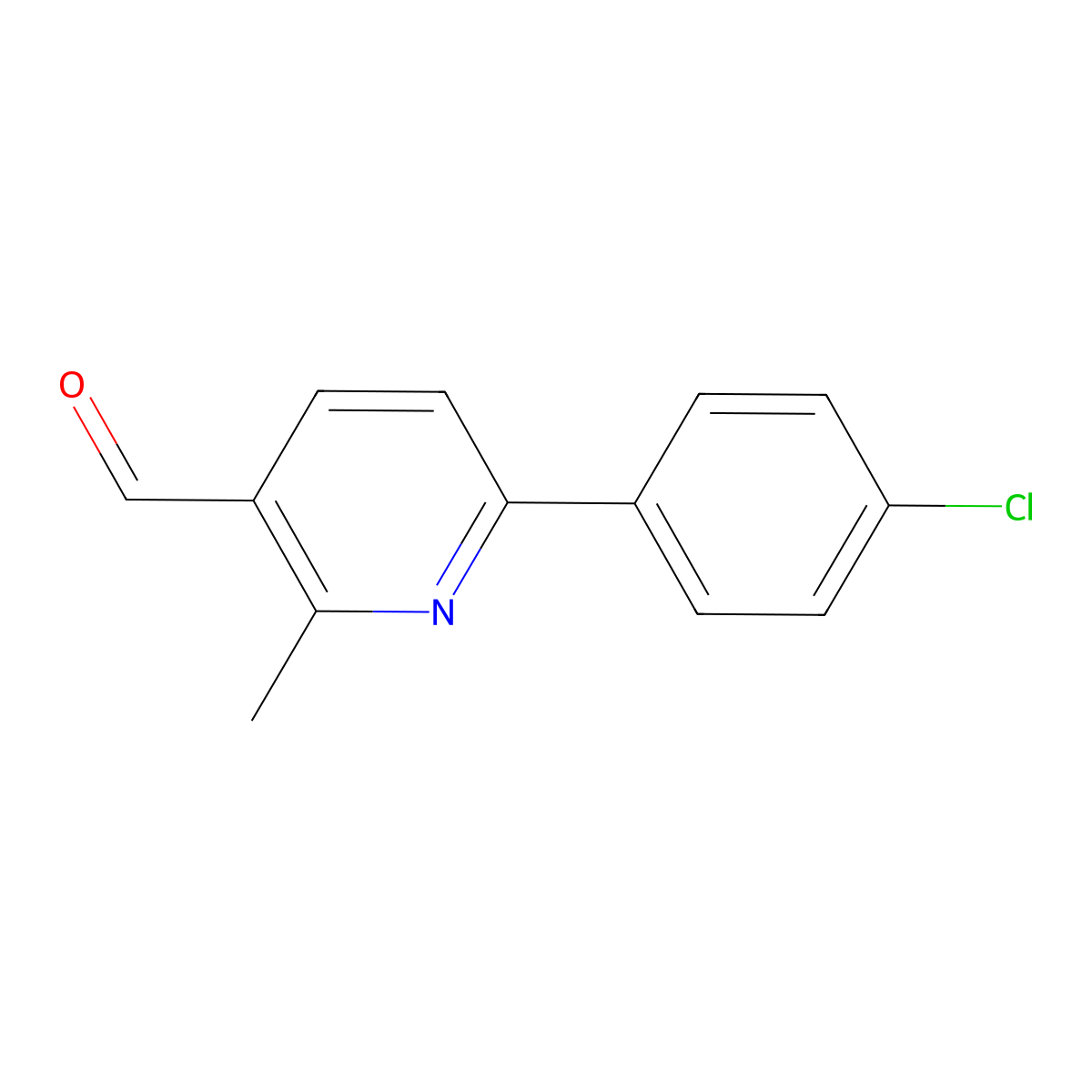 6-(4-Chlorophenyl)-2-methylnicotinaldehyde molecular structure, CAS 1242015-13-9