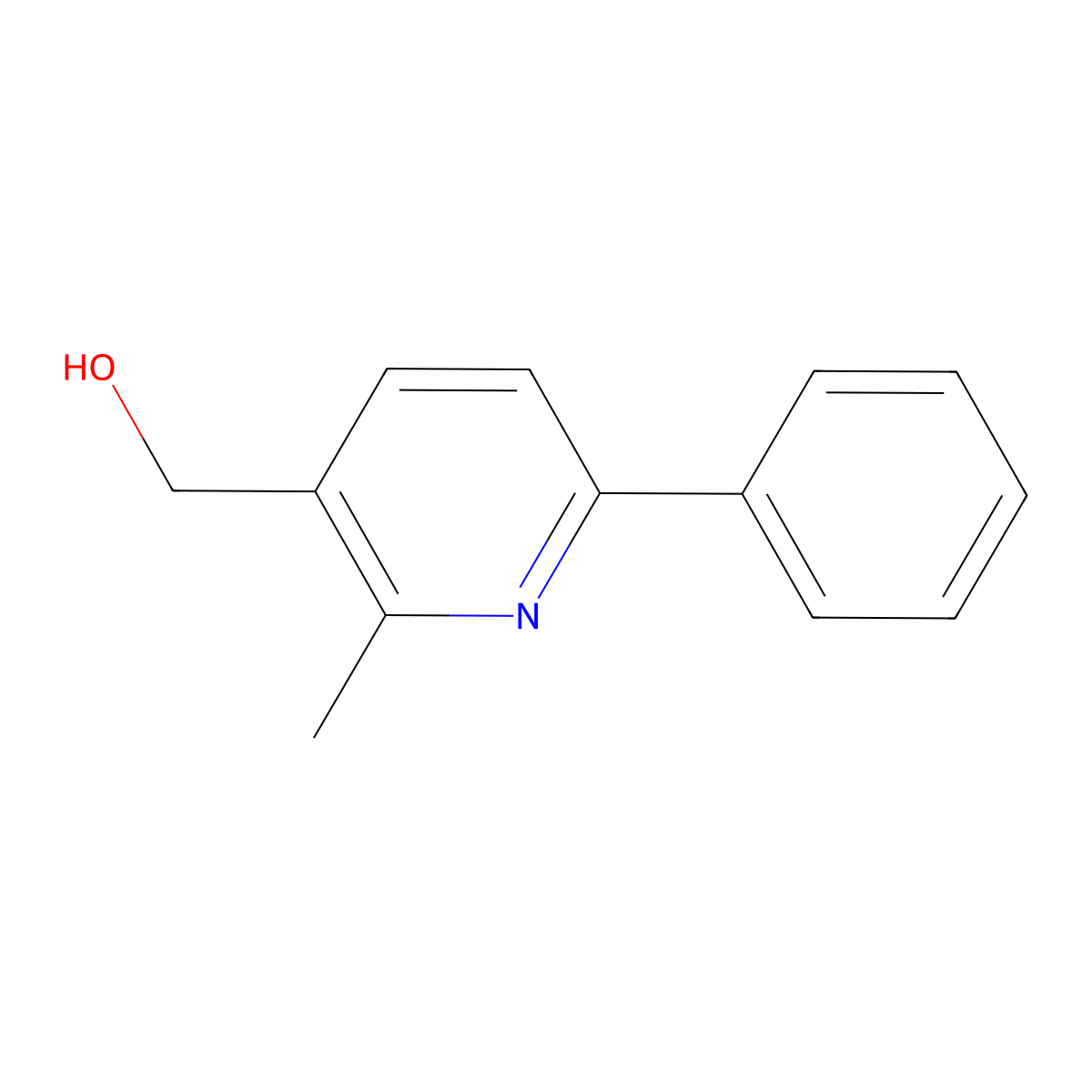 (2-Methyl-6-phenylpyridin-3-yl)methanol molecular structure, CAS 1242015-19-5