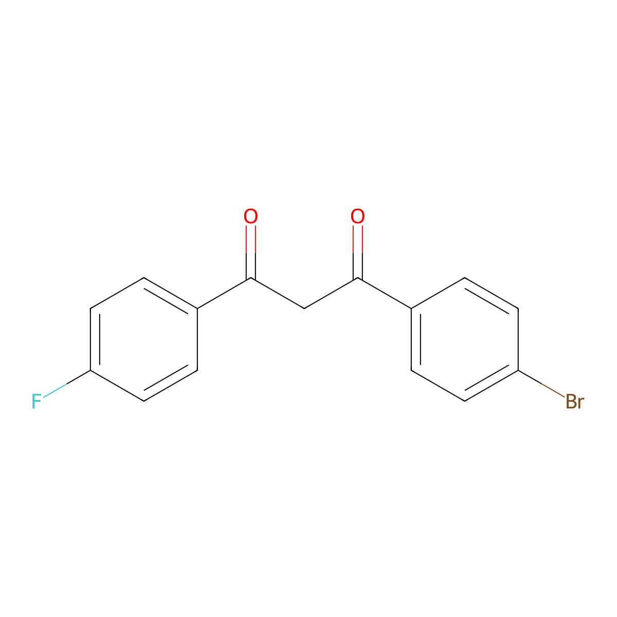 1-(4-Bromophenyl)-3-(4-fluorophenyl)propane-1,3-dione molecular structure, CAS 1242015-30-0