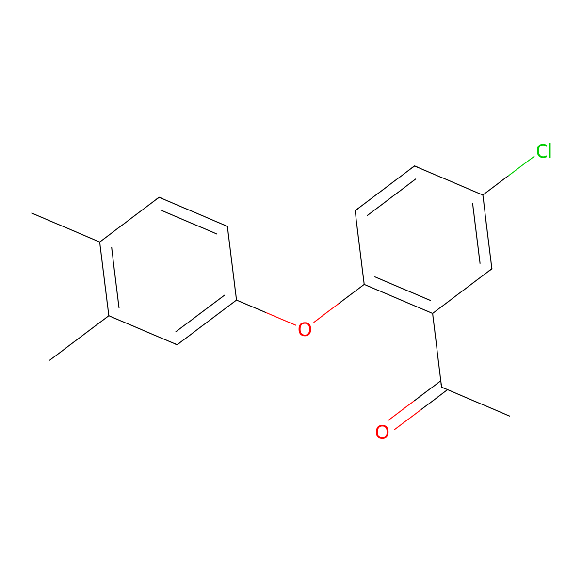 Ethanone, 1-[5-chloro-2-(3,4-dimethylphenoxy)phenyl]- molecular structure, CAS 1242015-32-2