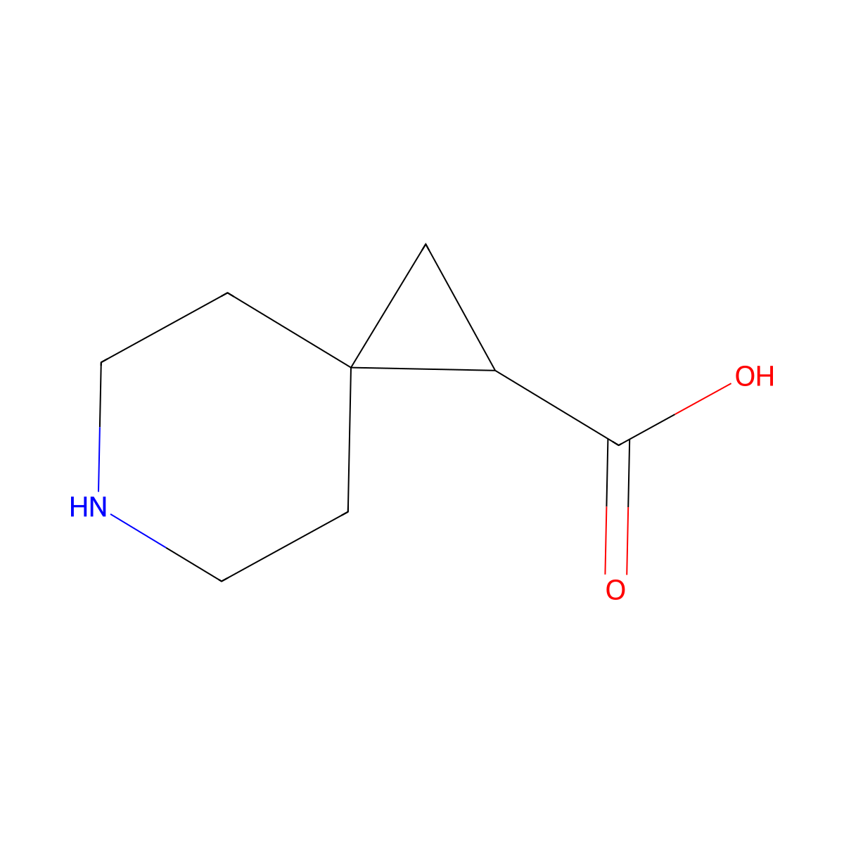 6-Azaspiro[2.5]octane-1-carboxylic acid molecular structure, CAS 1242028-68-7