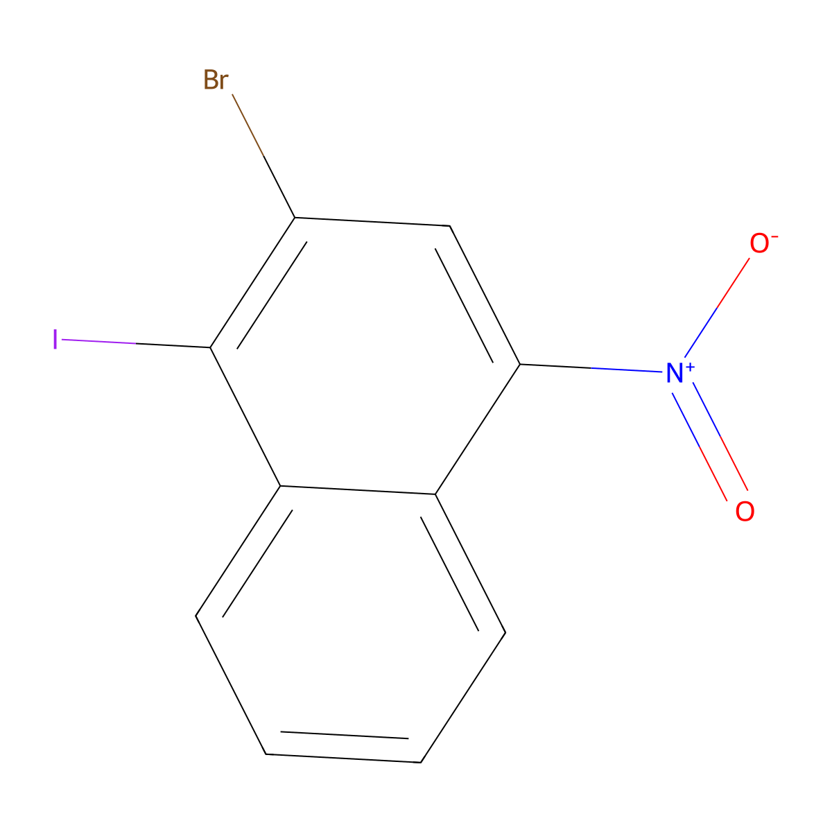 2-Bromo-1-iodo-4-nitronaphthalene molecular structure, CAS 1242028-74-5