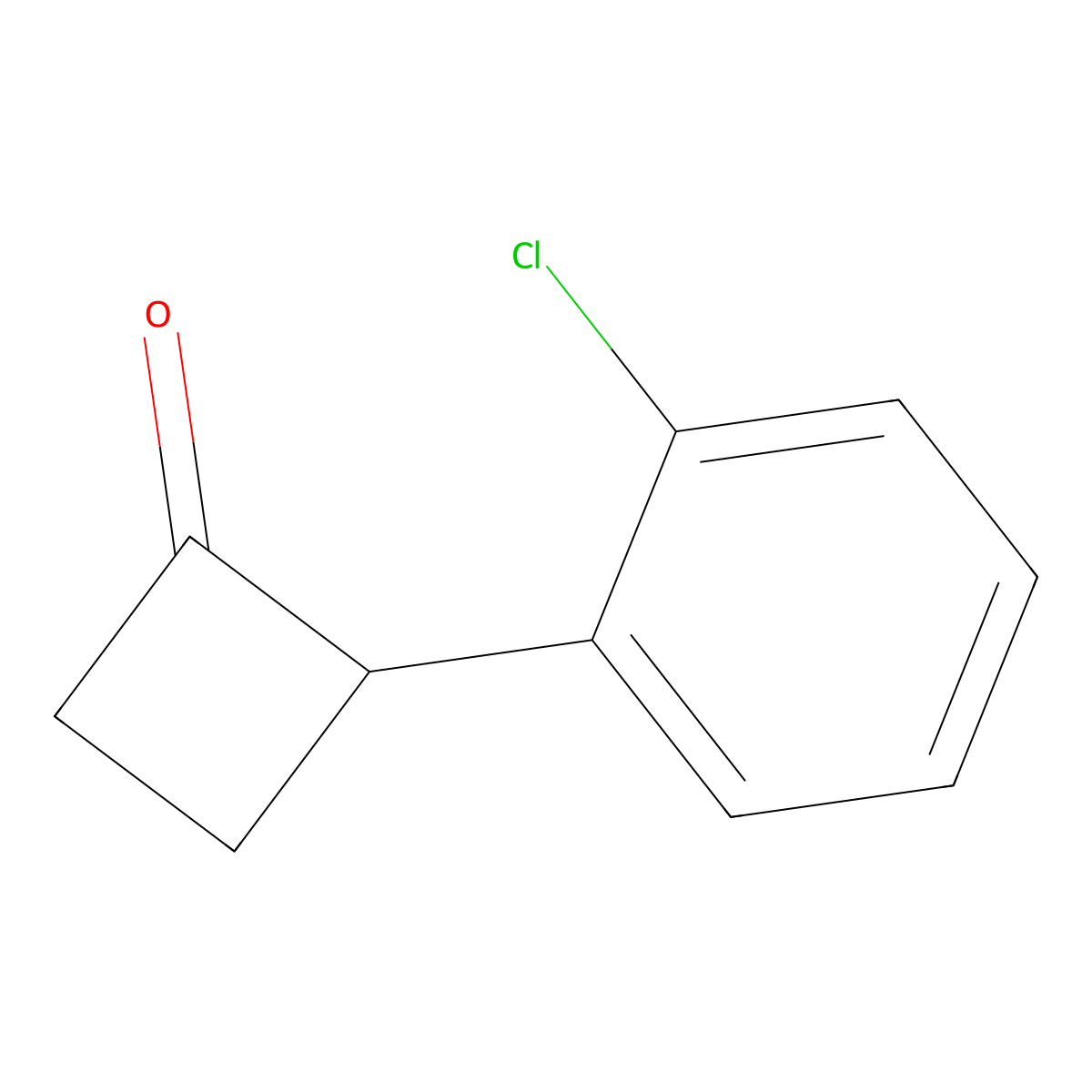 2-(2-Chlorophenyl)cyclobutan-1-one molecular structure, CAS 1242029-75-9