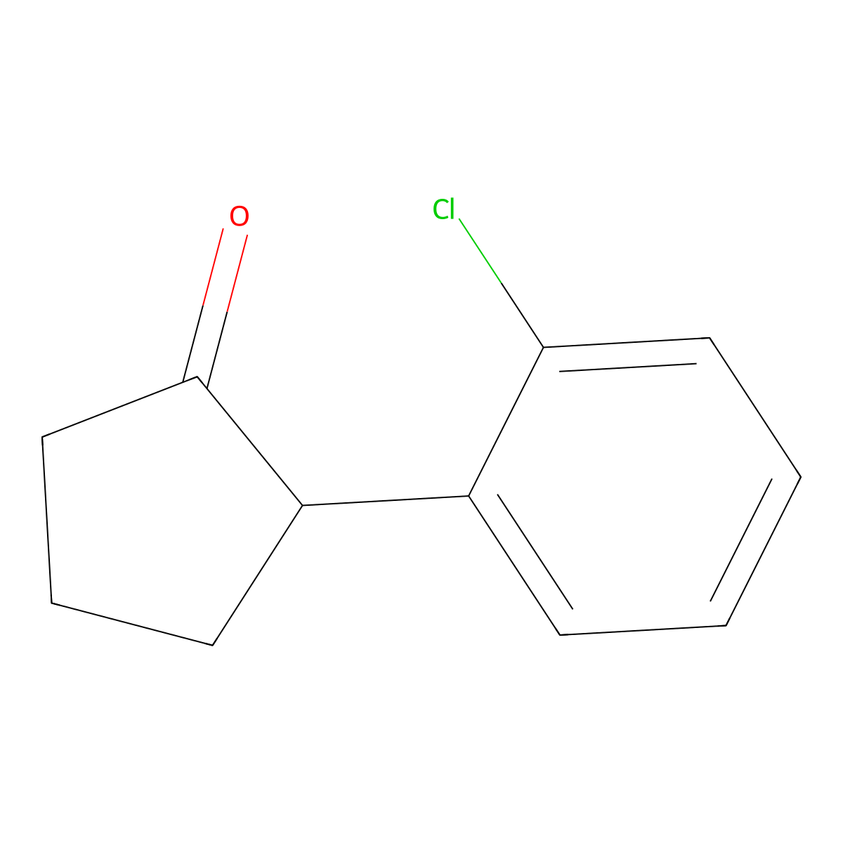 2-(2-Chlorophenyl)cyclopentan-1-one molecular structure, CAS 1242029-81-7