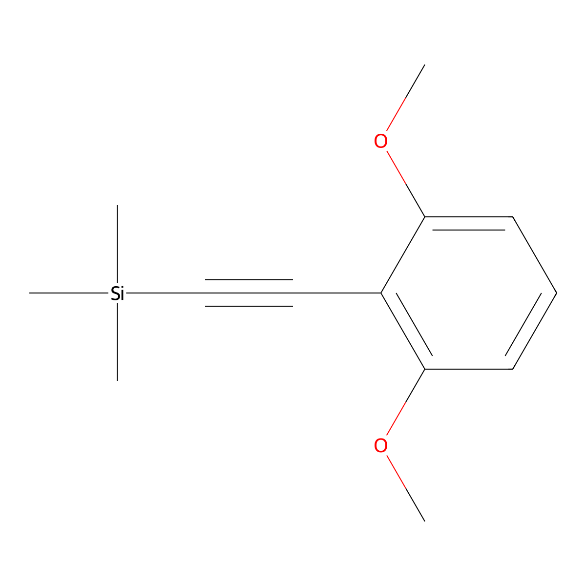 ((2,6-Dimethoxyphenyl)ethynyl)trimethylsilane molecular structure, CAS 1242030-69-8