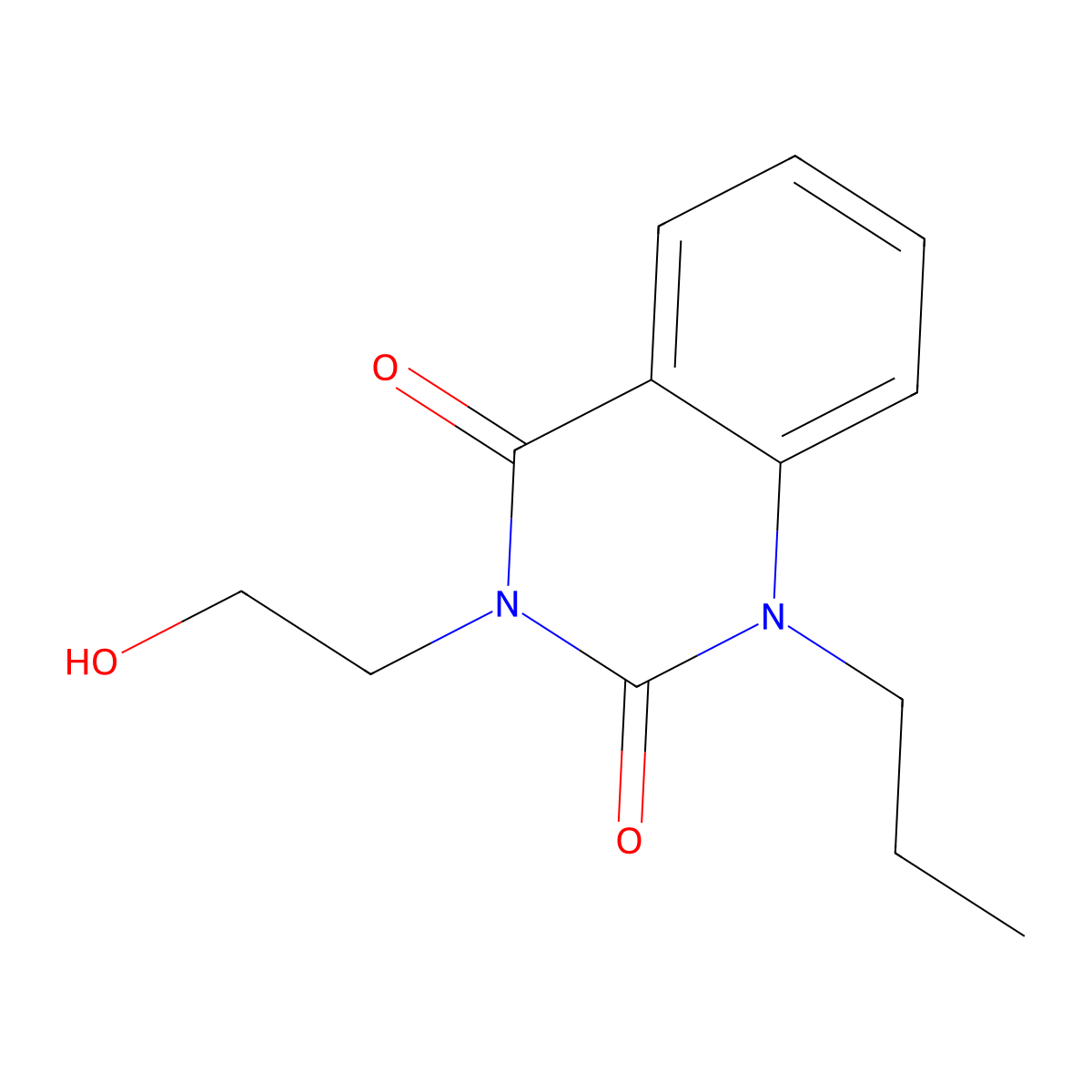 3-(2-hydroxyethyl)-1-propylquinazoline-2,4(1H,3H)-dione molecular structure, CAS 1242057-13-1
