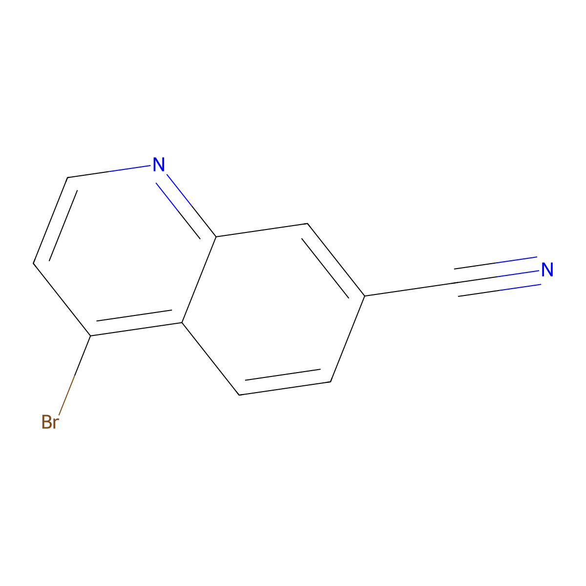4-Bromoquinoline-7-carbonitrile molecular structure, CAS 1242063-18-8