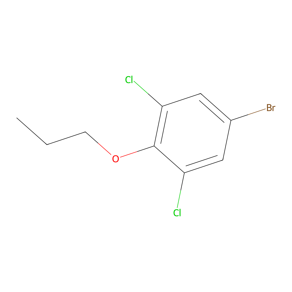 1-Bromo-3,5-dichloro-4-propoxybenzene molecular structure, CAS 1242070-93-4