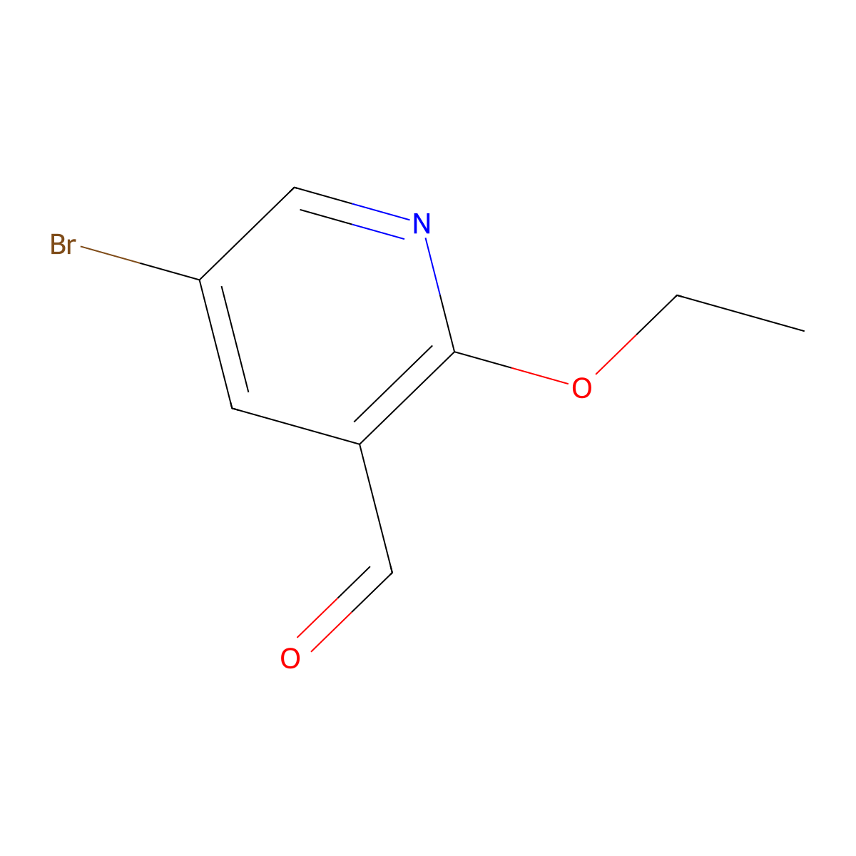 5-Bromo-2-ethoxynicotinaldehyde molecular structure, CAS 1242070-94-5