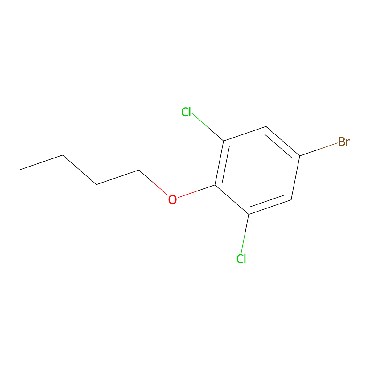 5-Bromo-2-butoxy-1,3-dichlorobenzene molecular structure, CAS 1242070-95-6